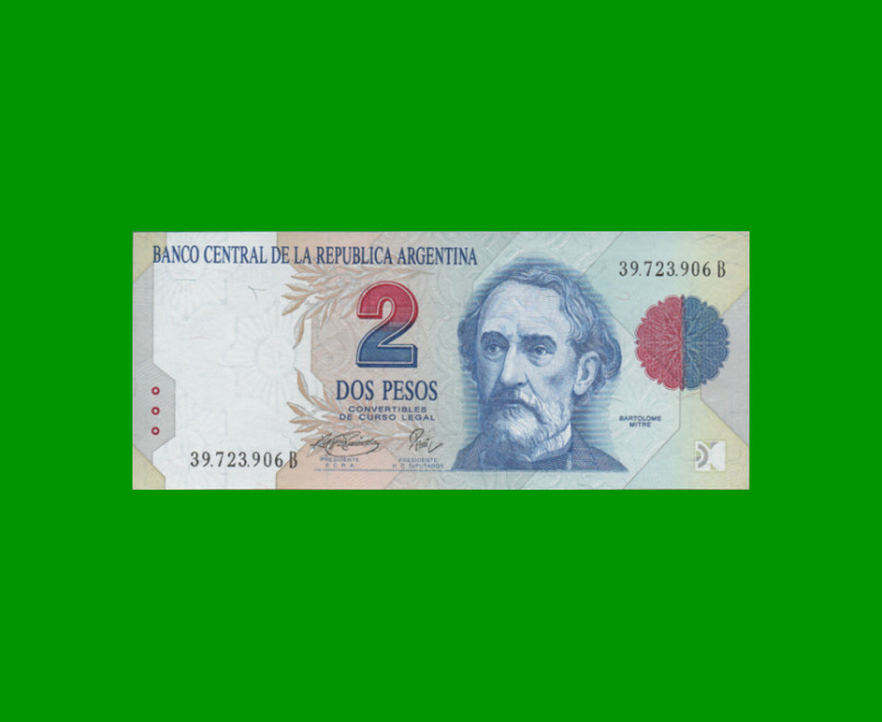 PESOS CONVERTIBLES 1er DISEÑO $2,00, BOT 3017, AÑO 1995, ESTADO EXCELENTE+.-