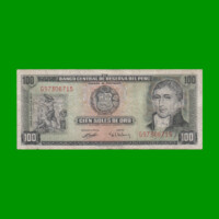 BILLETE DE PERU 100 SOLES, PICK 102c, AÑO 1973, ESTADO BUENO+.-