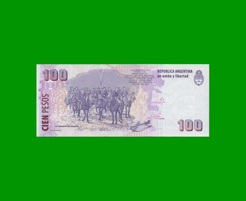 PESOS CONVERTIBLES 2do DISEÑO $100,00, BOT 3763, AÑO 2013, ESTADO EXCELENTE+.- - Imagen 2