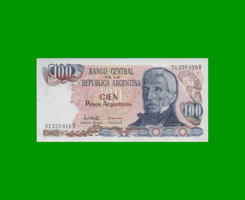 PESOS ARGENTINOS $100,00, BOT 2622, AÑO 1983, ESTADO SIN CIRCULAR.-