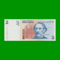 PESOS CONVERTIBLES 2do DISEÑO $2,00, BOT 3231, AÑO 2008, ESTADO SIN CIRCULAR.-