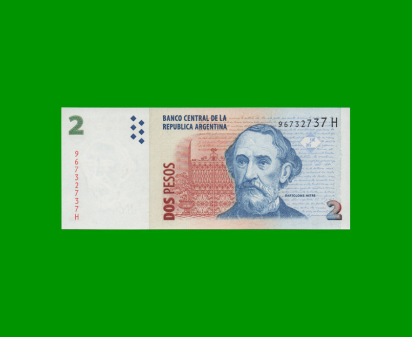 PESOS CONVERTIBLES 2do DISEÑO $2,00, BOT 3231, AÑO 2008, ESTADO SIN CIRCULAR.-