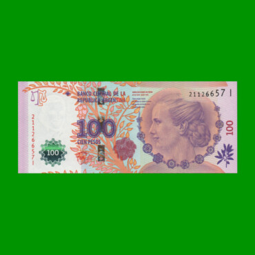 PESOS 3er DISEÑO $100,00, BOT 4309, AÑO 2014, ESTADO EXCELENTE+.-