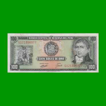 BILLETE DE PERU 100 SOLES, PICK 102c, AÑO 1974, ESTADO EXCELENTE+.-