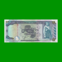 BILLETE DE PARAGUAY 50.000 GUARANIES, PICK 217, AÑO 1997, ESTADO EXCELENTE.-