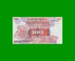 BILLETE DE UGANDA 100 SHILLINGS, PICK 19b, AÑO 1982 ESTADO SIN CIRCULAR.-