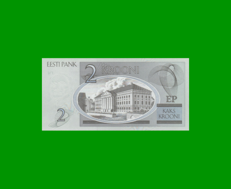 BILLETE DE ESTONIA 2 KROON, PICK 85b, AÑO 2007 ESTADO SIN CIRCULAR.- - Imagen 2