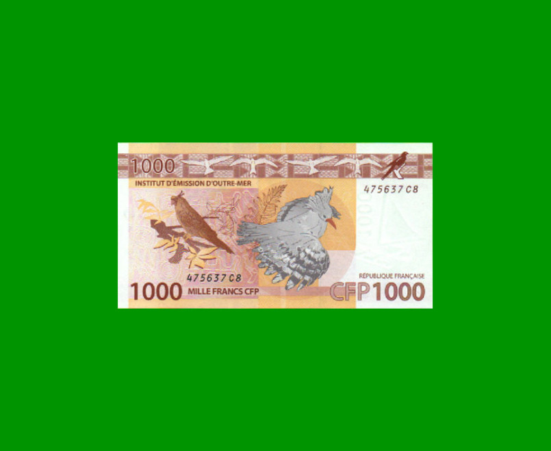 BILLETE DE TERRITORIO FRANCES DEL PACIFICO 1.000 FRANCOS, PICK 6, ESTADO SIN CIRCULAR.- - Imagen 2