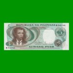 BILLETE DE FILIPINAS 5 PISO, PICK 143b, ESTADO SIN CIRCULAR.-