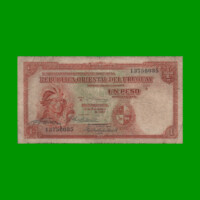 BILLETE DE URUGUAY $1,00, PICK 28b, ESTADO BUENO.-