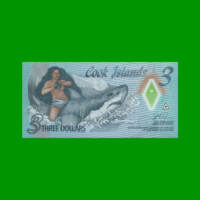 BILLETE DE ISLAS COOK 3 DOLARES, POLYMERO, PICK NEW, AÑO 2021 ESTADO SIN CIRCULAR.-
