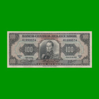 BILLETE DE ECUADOR 100 SUCRES PICK 112, AÑO 1980 ESTADO EXCELENTE.-