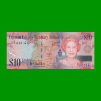 BILLETE DE ISLAS CAYMAN 10 DOLARES, PICK 40a, ESTADO SIN CIRCULAR.-