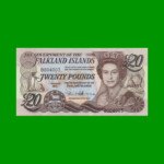 BILLETE DE ISLAS MALVINAS 20 LIBRAS, PICK 19, ESTADO SIN CIRCULAR.-