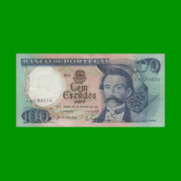 BILLETE DE PORTUGAL 100 ESCUDOS, PICK 169a, AÑO 1965 ESTADO BUENO+.-