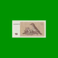BILLETE DE LITUANIA 10 TALONAS, PICK 40, AÑO 1992 ESTADO SIN CIRCULAR.-