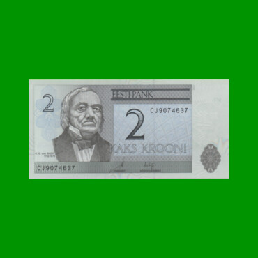 BILLETE DE ESTONIA 2 KROON, PICK 85b, AÑO 2007 ESTADO SIN CIRCULAR.-