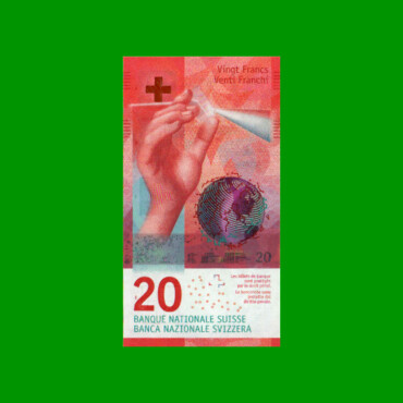 BILLETE DE SUIZA HIBRIDO, 20 FRANCOS, PICK 76, ESTADO SIN CIRCULAR.-