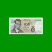 BILLETE DE BELGICA 20 FRANCOS, PICK 138, AÑO 1964 ESTADO MUY BUENO+.-