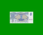 BILLETE DE LETONIA 5 RUBLOS, PICK 37, AÑO 1992 ESTADO SIN CIRCULAR.-