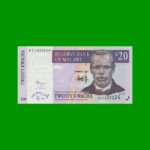 BILLETE DE MALAWI 20 KWACHA, PICK 52d, AÑO 2009 ESTADO SIN CIRCULAR.-