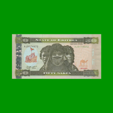 BILLETE DE ERITREA 50 NAFKA, PICK 9, AÑO 2011 ESTADO SIN CIRCULAR.-