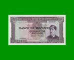 BILLETE DE MOZAMBIQUE 500 ESCUDOS RESELLADO, PICK 118a, ESTADO SIN CIRCULAR.-