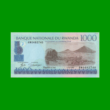 BILLETE DE RWANDA 1.000 FRANCOS, PICK 27, AÑO 1998 ESTADO SIN CIRCULAR.-