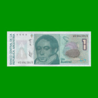 BILLETE DE AUSTRALES, 1 AUSTRAL, BOT 2802, AÑO 1986, ESTADO EXCELENTE+.-