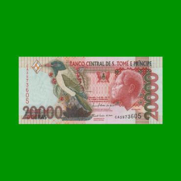 BILLETE DE SANTO TOME & PRINCIPE 20.000 DOBRAS, PICK 67d, AÑO 2010, ESTADO SIN CIRCULAR.-