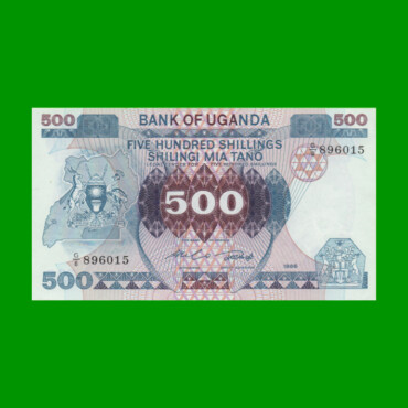 BILLETE DE UGANDA 500 SHILLINGS, PICK 25, AÑO 1986 ESTADO SIN CIRCULAR.-