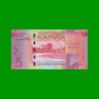 BILLETE DE SAMOA 5 TALA, PICK 38b, AÑO (2014) ESTADO SIN CIRCULAR.-