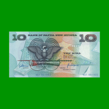 BILLETE DE PAPUA NUEVA GUINEA 10 KINA, PICK 9a, ESTADO SIN CIRCULAR.-