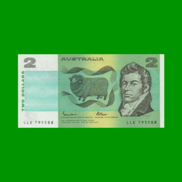 BILLETE DE AUSTRALIA 2 DOLARES, PICK 43e, AÑO (1985) ESTADO SIN CIRCULAR.-