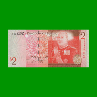 BILLETE DE TONGA 2 PA`ANGA, PICK 38, AÑO (2008) ESTADO SIN CIRCULAR.-