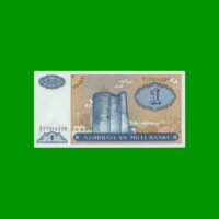BILLETE DE AZERBAIYAN 1 MANAT, PICK 14, AÑO 1993 ESTADO SIN CIRCULAR.-