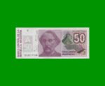BILLETE DE AUSTRALES, 50 AUSTRALES, BOT 2829, AÑO 1986, ESTADO EXCELENTE.-