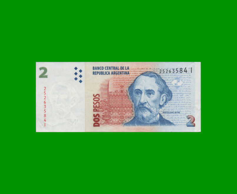 PESOS CONVERTIBLES 2do DISEÑO $2,00, BOT 3233, AÑO 2009, ESTADO EXCELENTE.-