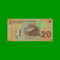 BILLETE DE NICARAGUA 20 CORDOBAS, POLYMERO, PICK 202b, ESTADO SIN CIRCULAR.-