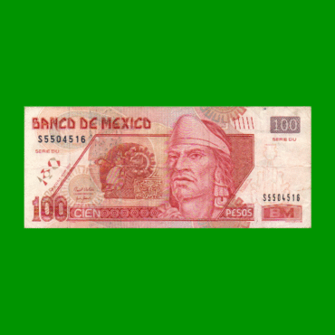 BILLETE DE MEXICO $100,00 PICK 118, AÑO 2007, ESTADO MUY BUENO- .-
