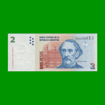 PESOS CONVERTIBLES 2do DISEÑO $2,00, BOT 3234, AÑO 2009, ESTADO EXCELENTE.-