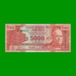 BILLETE DE PARAGUAY 5.000 GUARANIES, PICK 223a, AÑO 2005, ESTADO SIN CIRCULAR.-