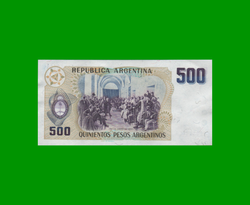 PESOS ARGENTINOS $500,00, BOT 2626, AÑO 1984, ESTADO EXCELENTE+ .- - Imagen 2