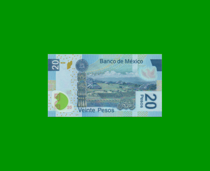 BILLETE DE MEXICO $20,00, POLYMERO, PICK 122b, AÑO 2006, ESTADO SIN CIRCULAR.- - Imagen 2