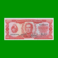BILLETE DE URUGUAY $100,00, PICK 47, AÑO 1967, SERIE A, ESTADO EXCELENTE+.-