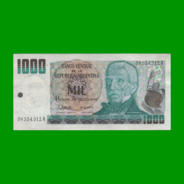PESOS ARGENTINOS $1.000,00, BOT 2629, AÑO 1984, ESTADO MUY BUENO+.-