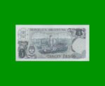 PESOS LEY 18.188 $5,00, BOT 2321, AÑO 1971, ESTADO SIN CIRCULAR.- - Imagen 2
