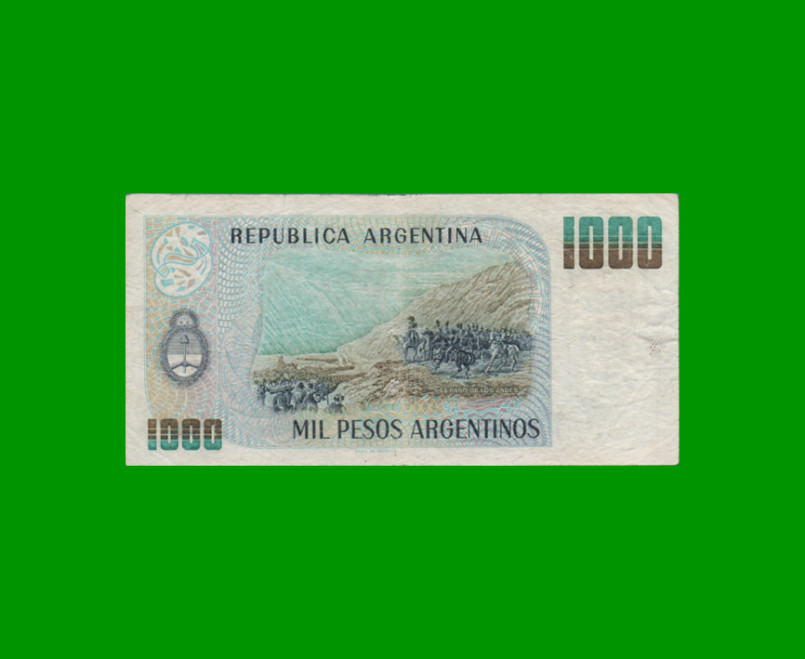 PESOS ARGENTINOS $1.000,00, BOT 2631, AÑO 1984, ESTADO MUY BUENO.- - Imagen 2