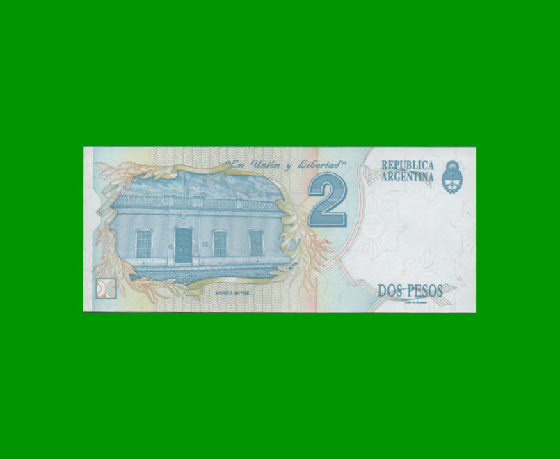 PESOS CONVERTIBLES 1er DISEÑO $2,00, BOT 3019, AÑO 1996, ESTADO SIN CIRCULAR.- - Imagen 2