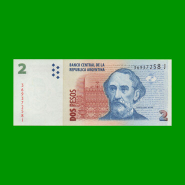 PESOS CONVERTIBLES 2do DISEÑO $2,00, BOT 3234, AÑO 2009, ESTADO SIN CIRCULAR.-